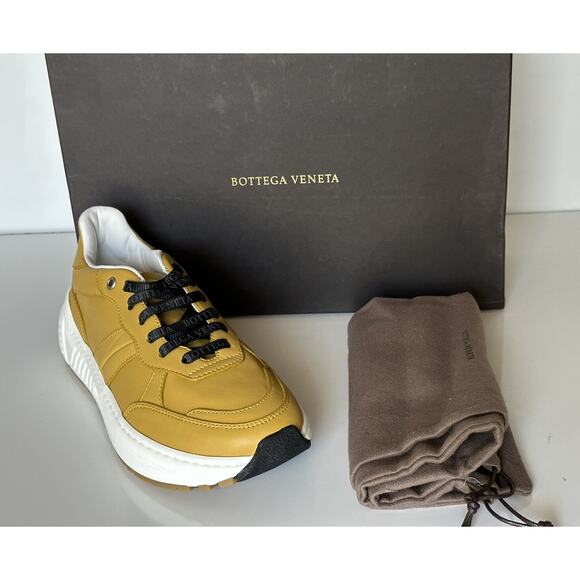 NIB $850 Bottega Veneta Men’s Butterscotch Leather Sneakers 7.5 US 565646 7721 main image 12